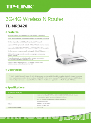 TP-Link TL-MR3420 300Mbps 3G Wireless Router